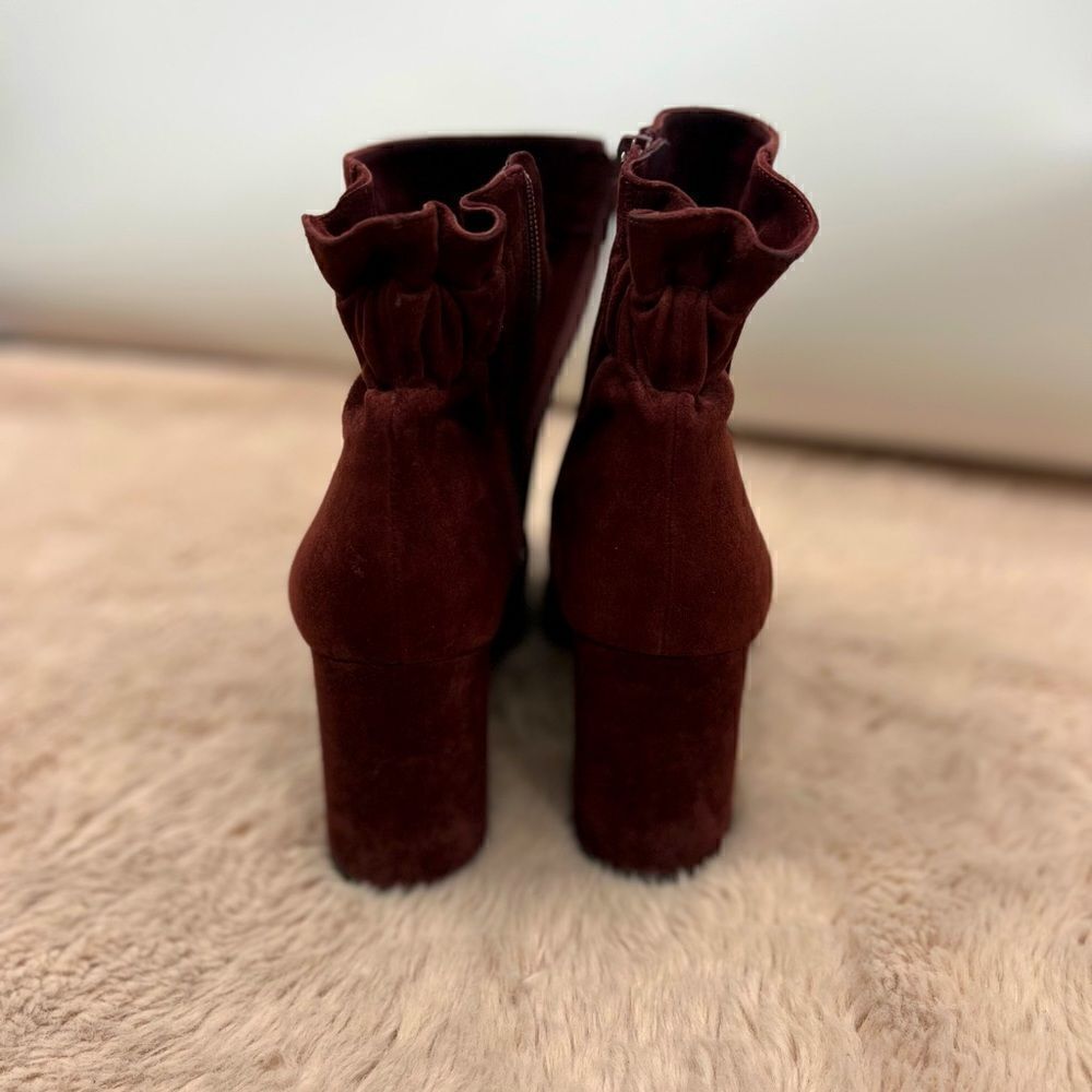 Arturo Chiang leather upper suede block heel bootie - Picture 4 of 6